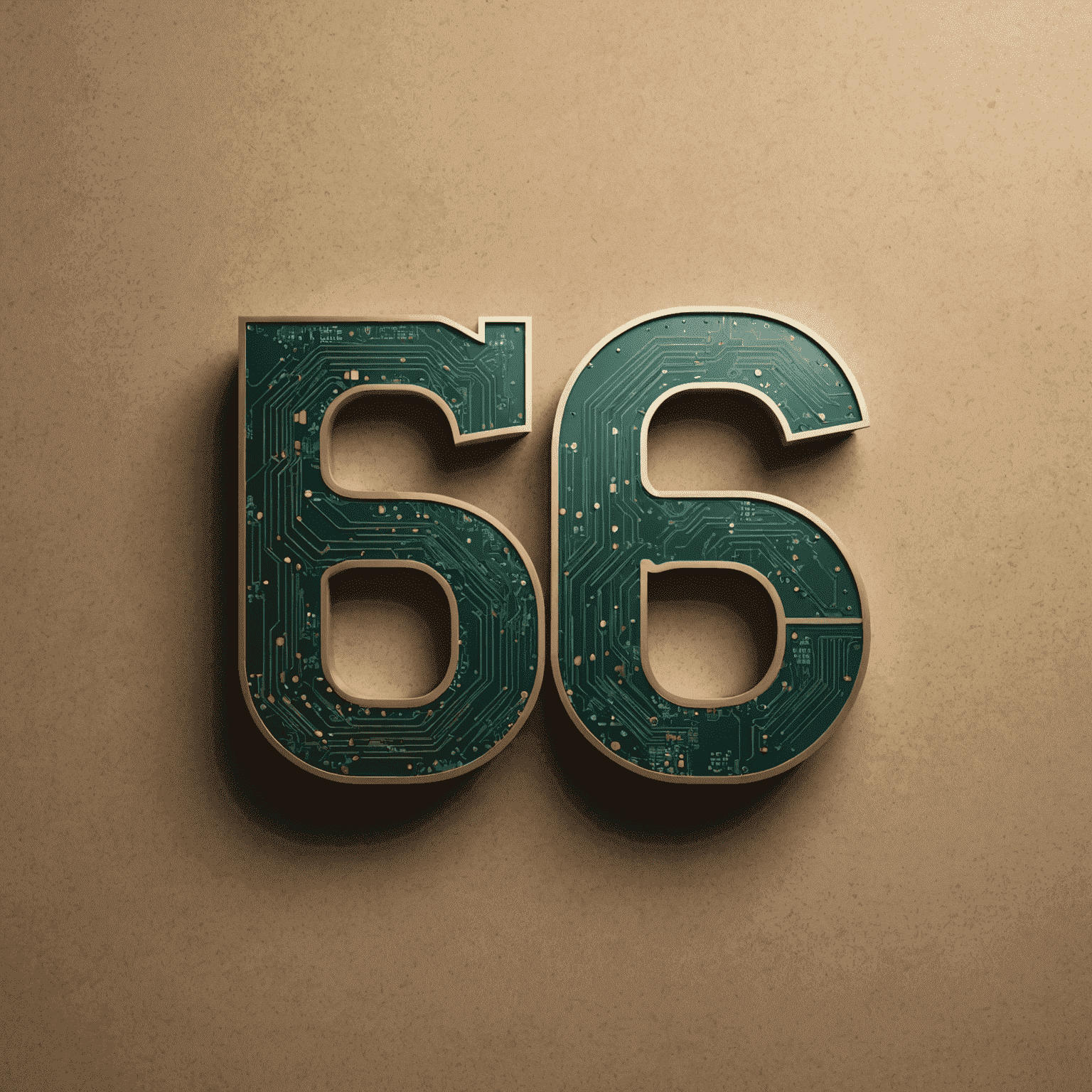 5G Connect Logo - A sleek, modern design with metallic finish and circuit board patterns